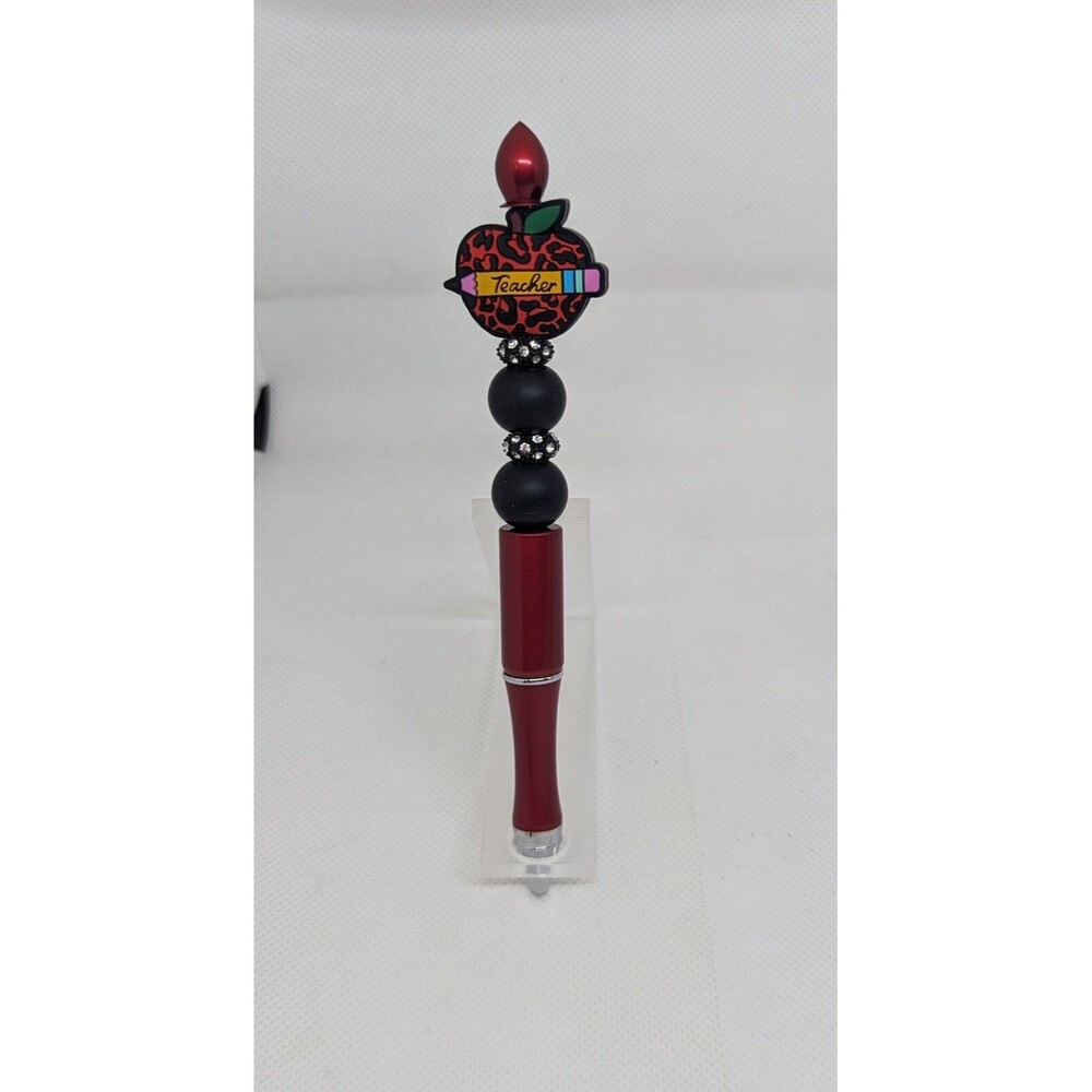 Beaded Pen: Teacher (Red), Gift Idea, NEW